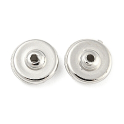 Platinum CCB Plastic Beads, Flat Round, Platinum, 9x4mm, Hole: 1.6mm