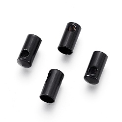 Electrophoresis Black 304 концы из нержавеющей стали шнур, ионное покрытие (ip), Торцевые крышки, колонка, электрофорез черный, 9.5x4.5 мм, отверстие : 2 мм, внутренний диаметр: 4 мм