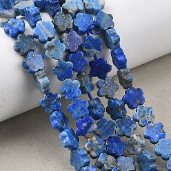 Ляпис-Лазурь Нитки бусины из натурального ляписа-лазури, цветка сливы цветок, 6x6x2 мм, отверстие : 0.5 мм, около 65 шт / нитка, 15.35'' (39 см)