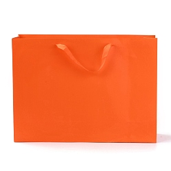 Оранжево-Красный Прямоугольные бумажные пакеты, с ручками, для подарочных пакетов и сумок, оранжево-красный, 35x48x0.6 см