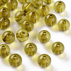 (932FM) Темно-синий аква-матовый с подкладкой Прозрачные акриловые бусины, круглые, темно-золотистые, 12x11 мм, отверстие : 2.5 мм, Около 566 шт / 500 г