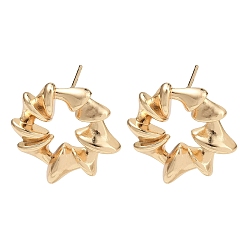 Настоящее золото 18K Изделия из латуни, с петлей, цветок, реальный 18 k позолоченный, 21.5x20 мм, отверстие : 1.5 мм, штифты : 0.7 мм
