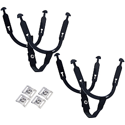 Черный Ремешок подбородка защитного шлема из поликарбоната и пластика, фурнитура из нержавеющей стали , съемный ремешок, чёрные, 435x138x9.5 мм