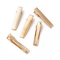 Light Gold Железная аллигатора заколки фурнитура, золотой свет, 45x10x10 мм