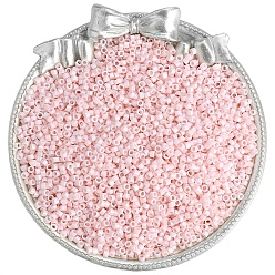 Розовый Стеклянный бисер непрозрачных цветов, плоско-круглые, туманная роза, 2 мм, о 1100 шт / комплект