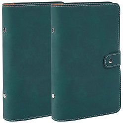 Gris Pizarra Oscura 2 Piezas de fundas rectangulares para cuadernos de hojas sueltas de imitación de cuero, para material de oficina escolar, gris pizarra oscuro, 190x123~131x28.5 mm