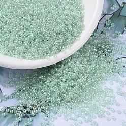 (RR370) Sea Foam Luster MIYUKI Round Rocailles Beads, Japanese Seed Beads, (RR370) Sea Foam Luster, 11/0, 2x1.3mm, Hole: 0.8mm, about 1100pcs/bottle, 10g/bottle