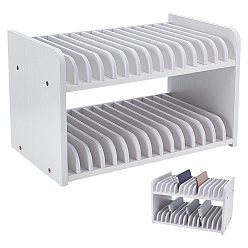 Белый 30 деревянный ящик для хранения сотового телефона с сеткой, держатель мобильного телефона, настольный ящик для хранения органайзера для офиса в классе, белые, готовая продукция: 310x190x190 мм