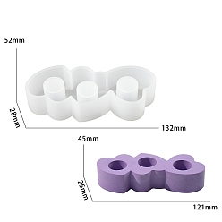 Heart DIY Candle Holders Silicone Molds, Resin Casting Molds, For UV Resin, Epoxy Resin Jewelry Making, Heart, 13.2x2.8x5.2cm