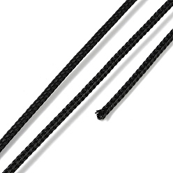 Черный Плетеная круглая стальная проволока, для браслетов своими руками, чёрные, 3.2 мм