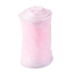 Perle rosa 15 Meter Polyesterbänder, für diy Schmuck machen, Geschenkverpackung, Perle rosa, 4 Zoll (100 mm)