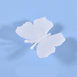 Бабочка Миниатюрные модели животных с силиконовым наполнителем, изготовление свечей из пищевого силикона, белые, бабочка, 1.7x2.1x0.7 см