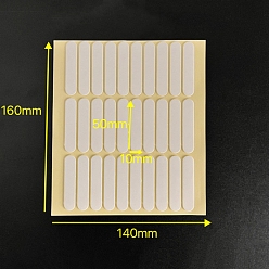 Прозрачный Прямоугольный прозрачный акриловый двусторонний клей, прозрачные, 50x10x0.5 мм, 30 шт / комплект