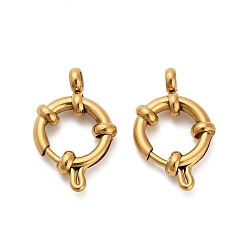 Золотой 304 пружинные кольца из нержавеющей стали, золотые, 17x12.5x4 мм, Отверстие : 2.8 мм & 8 мм