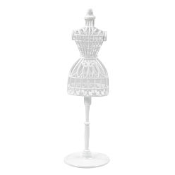 White PVC Dolls Clothes Display, Hollow, Doll Mannequin, White, 21.5cm