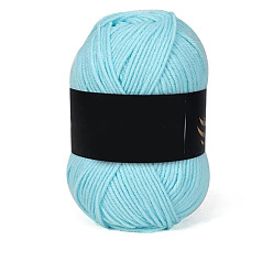 Бледно-бирюзовый 4 пряжа из молочного акрилового волокна для тафтинговых ковриков, пряжа амигуруми, пряжа для вязания крючком, для свитера, шапки, носков, детских одеял, бледные бирюзовая, 2.5 мм, около 113.74 ярдов (104 м) / моток