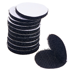 Черный 40 шт. самоклеящийся нейлон с полиэстеровыми лентами-липучками, чёрные, 25x3~3.5 мм