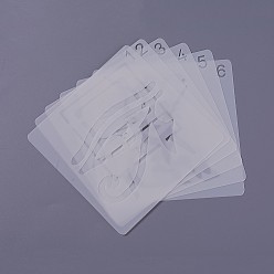 White Kids Cartoon Plastic Hollow Drawing Stencil, Reusable Drawing Template For Kids DIY Scrapbooking, School Projects, White, 13x13x0.03cm, about 6pcs/set