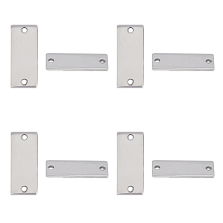 Mixed Color 304 Stainless Steel Links, Stamping Blank Tag, Rectangle, Mixed Color, 21x9x1mm, Hole: 1.6mm, 100pcs/box