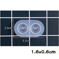 Белый Силиконовые формы глазки куклы своими руками, для уф-смолы, изготовление эпоксидной смолы, белые, 51x29 мм, Внутренний диаметр: 16 мм и 6 мм