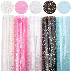 (52) Непрозрачная лаванда 5шт. 5 цвета, искусственная кожа, прямоугольник со звездой, разноцветные, 334x198x0.5 мм, 1 шт / цвет