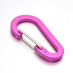 Фуксин Алюминия скалолазание карабинов, ключевые застежками, с железной фурнитурой, фуксиново-красные, 60.5x30.5x9 мм