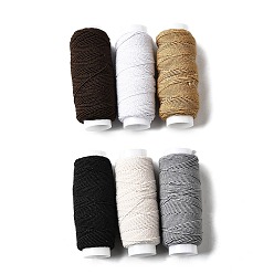 (52) Непрозрачная лаванда 6шт 6цвета круглая полиэстеровая ультратонкая эластичная нить для швейных машин, эластичная нижняя линия одежды своими руками, разноцветные, 0.5 мм, около 21.87 ярдов (20 м) / цвет, 1 шт. / Рулон