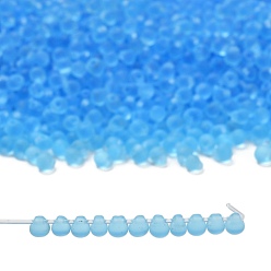 (DP148F) Matte Transparent Aqua Миюки 3.4мм капельные бусины, японский бисер, матовые прозрачные цвета, (dp148f) матовый прозрачный аквамарин, 3.4x3 мм, отверстие : 0.65 мм, Около 180 шт / 10 г