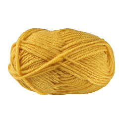 Orange 25G Acrylic Fiber Yarns, for Knitting & Crochet, Round, Orange, 2mm