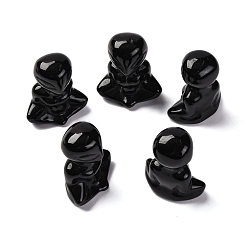 Обсидиан Натуральные обсидианные декорации, товары для украшения дома, иностранец, 37~38x30~32x18~20 мм