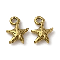 Морская звезда Океан 304 подвески из нержавеющей стали, ионное покрытие (ip), золотые, морская звезда, 15.5x12x3.5 мм, отверстие : 3.5 мм