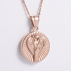 Розовое Золото Винтажные европейские змеиные подвески из нержавеющей стали для мужчин и женщин, розовое золото 