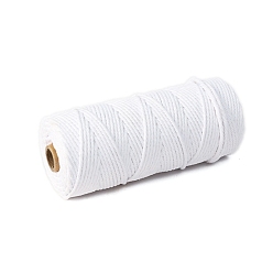 Белый Хлопковые нити для рукоделия спицами, белые, 3 мм, около 218.72 ярдов (200 м) / рулон