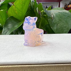 Опал Синтетический голубой опалита скульптурные украшения, для украшения стола домашнего офиса, дракон, 30 мм