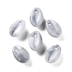 Светло-серый Непрозрачные акриловые подвески на тему океана, форма раковины каури, светло-серый, 18x12x8 мм, отверстие : 2 мм, о 454шт / 500G