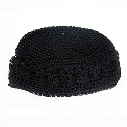 Black Handmade Crochet Baby Beanie Costume Photography Props, Black, 180mm