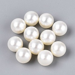 Бежевый ABS имитация жемчужные бусины акриловые, без отверстия , круглые, бежевые, 8 мм, Около 1850 шт / 500 г