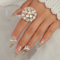 Прозрачный Прозрачная смола с кольцами из сплава, круглые, со стразами, золотые, прозрачные, 30 мм, внутренний диаметр: 17 мм