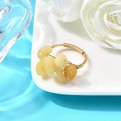 Топаз Нефрит Кольца из натурального топаза и нефрита для женщин, внутренний диаметр: 18 мм