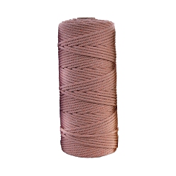 Розово-Коричневый Хлопковый шнур макраме, круглая веревка макраме для настенных вешалок, украшения в стиле бохо, макраме своими руками, розово-коричневый, 3 мм, около 109.36 ярдов (100 м) / рулон