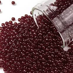 (5D) Transparent Garnet Круглые бусины toho, японский бисер, (5 г) прозрачный гранат, 11/0, 2.2 мм, отверстие : 0.8 мм, Около 1103 шт / 10 г