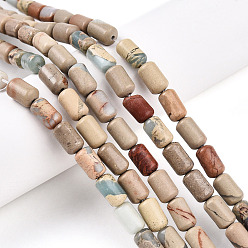 Шушан Камень Натуральный камень Шушан бисер нитей, баррель, 9.5~10.5x6~7 мм, отверстие : 0.7 мм, около 38 шт / нитка, 15.16~15.35 дюйм (38.5~39 см)