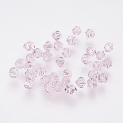 Violet Imitation Austrian Crystal Beads, Grade AAA, Faceted, Bicone, Violet, 3x3mm, Hole: 0.7~0.9mm