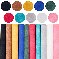 (52) Непрозрачная лаванда 10шт 10 цвета искусственная кожа ткань, товары для рукоделия, прямоугольные, разноцветные, 280x205x0.7 мм, 1 шт / цвет