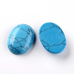 Synthetische Türkis Oval synthetischen Türkiscabochons, 25x18x7 mm