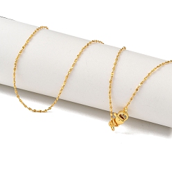 Золотой Ожерелья-цепочки из латунного звена с покрытием стойки, долговечный, без кадмия и без свинца, золотые, 17.91 дюйм (45.5 см)
