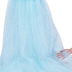 Голубой 6 ярдов полиэфирной сетчатой ткани со звездным узором, для аксессуаров для рукоделия своими руками, голубой, 1500 мм