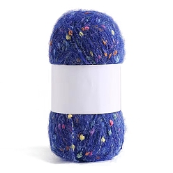 Dunkelblau 50g 40% Polyester und 60% Acrylfaser, weiches Mohairgarn, Kugelgarne, Tweedgarn, Schals, Pullover, Schals, Mützen, Häkelgarn, dunkelblau, 2 mm