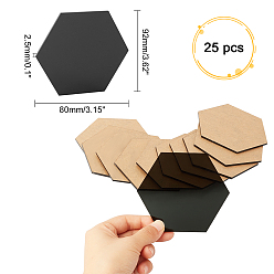Black NBEADS Acrylic Board, Hexagon, Black, 80x92x2.5mm