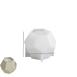 Белый Шестигранные силиконовые формы, формы для подсвечников, формы для литья гипсовой смолы, белые, 72x80 мм